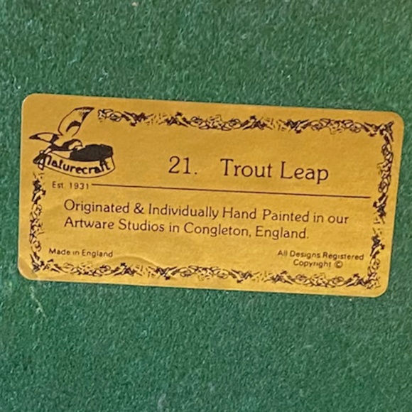 Vintage Naturecraft Figurine Trout Leap # 21 by Peter Tomlins 1985 - Picture 8 of 8